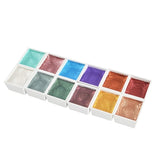 XSYOO 12/36/48 COLORS Solid Pearlescent Water Color Pigment Paints Set Glitter Watercolor Metallic Pigment Art Supplies