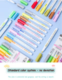 8 pcs/set Double Lines Contour Color Art Marker Pens DIY Scrapbooking Bullet Diary Graffiti Drawing Out Line Pen Stationery