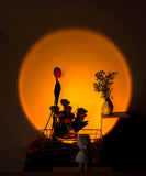 Robot Atmosphere Light 360° Sunset Red Lamp Stepless Dimming Projector Night Lamp Network Red Selfie Light For Wall Decoration