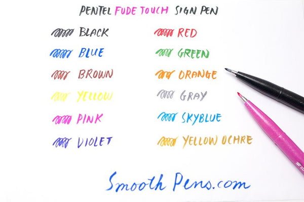 Japan Pentel Fude Touch SES15C Flexible tip sign pens soft brush pen –  AOOKMIYA