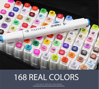TOUCHFIVE Marker 30/40/60/80/168 Colors Art Markers Alcohol Based Maker Drawing Pen Set Manga Dual Headed Art Sketch Marker Pens