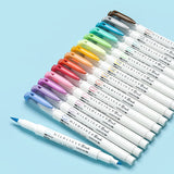 Zebra Mildliner Double Head Brush Markers Caligraphy Pen Soft Brush Pen Oblique Highlighter Pen for Drawing Writing Art Supplies