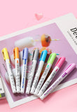 KBX 4/8/12Colors Double Line Outline Art Marker Set Glitter Liner Letter Draw Journal Diary Album Office School Art Supplies