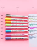 KBX 4/8/12Colors Double Line Outline Art Marker Set Glitter Liner Letter Draw Journal Diary Album Office School Art Supplies