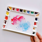 Cartoon ceramic palette watercolor palette oil painting Chinese painting paint white porcelain palette for art painting supplies
