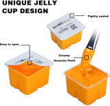 HIMI Gouache Paint Set, 24 Colors (30ml/Pc) Paint Set with Desktop Bucket,Unique Jelly Cup Design Non Toxic Paints for Artist