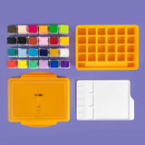 HIMI Gouache Paint Set, 24 Colors (30ml/Pc) Paint Set with Desktop Bucket,Unique Jelly Cup Design Non Toxic Paints for Artist