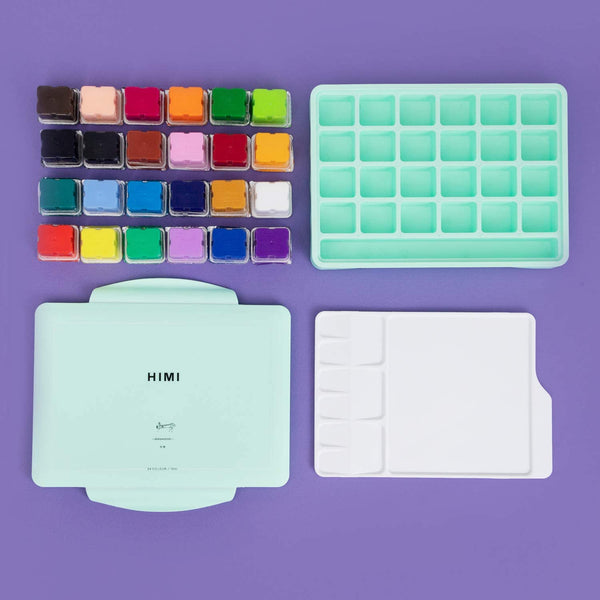 MIYA HIMI 18 Colors Gouache Paint Set 30ml Portable Case with Palette –  AOOKMIYA