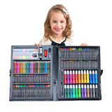 DINGYI 168 PCS Kids Gift Wooden Colored Pencil Wax Crayon and Oil Pastel Painting Brush Children Drawing Tools Set Art Supplies