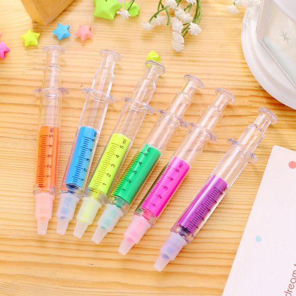 6pcs/set Simple Neutral Pen, Watercolor Pen, Metallic Highlight Pen,  Korean-style Colorful Pen For Journaling