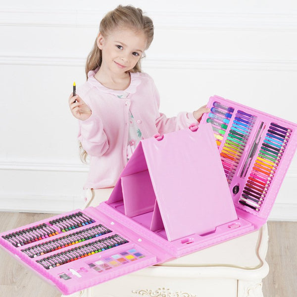 150 Pcs/Set Drawing Tool Kit Kids Art Set Painting Brush Art Marker Water  Color Pen Crayon Kids Gift Art Supplies Stationery