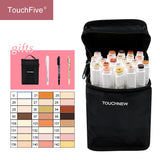 TOUCHFIVE 24 Color Art Markers Set Dual Brush Pens Graphic Art Pens Alcohol Based Sketch Ink For Drawing Manga Markers Art