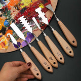 10 different special-shaped oil painting knife set paint knife texture knife serrated palette knife oil paint spatula art tool