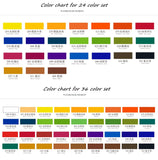 Paul Rubens 5ML Tubes WaterColor Paint 18/24/36 Colors Set Pigment for Beginners Drawing Art Supplies Stationery Hobbyist Studen