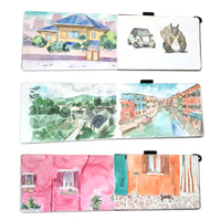 Handmade 300g Cotton Watercolor Paper 32sheets Hand painted Portable Travel Painting Book Notepad Journal Pad Stationery
