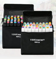 TOUCHFIVE Marker 30/40/60/80/168 Colors Art Markers Alcohol Based Maker Drawing Pen Set Manga Dual Headed Art Sketch Marker Pens