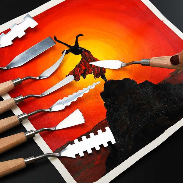 10 different special-shaped oil painting knife set paint knife textur –  AOOKMIYA