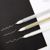 Japan Sakura 3Colors Gelly Roll Classic Highlight Pen Gel Ink Pens Bright Gold silver white Line Pen Highlight Markers Color