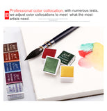 Rubens single block half pot solid watercolor paint flash watercolor paint 48 colors optional painting art supplies