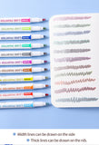 8 pcs/set Double Lines Contour Color Art Marker Pens DIY Scrapbooking Bullet Diary Graffiti Drawing Out Line Pen Stationery