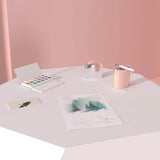 MIYA Solid Water Color Palette -Portable Travel Watercolor Paint with Brush and Watercolor Paper Ideal for Students