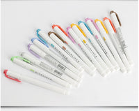 ZEBRA Mildliner 5pcs/set Mildliner Pens Highlighter Pen Mild liner Double Headed Fluorescent Pen Drawing Mark Pen Stationery