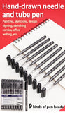STA 9Pcs/Set Tip Fine Liner Art Marker Drawing Pen Fade Proof Micron Black Sketch Water Marker Pen for Manga Office School Set