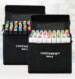 TouchFIVE Markers 60/80 Colors Manga Drawing Markers Pen Alcohol Based Dual Headed Sketch Oily marker Pen Art Supplies