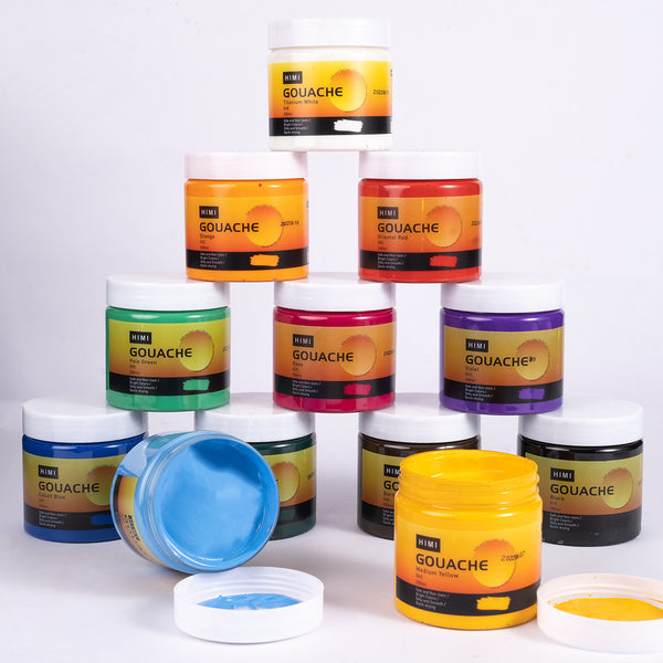 Himi gouache paint bottle 200ml 12 colors