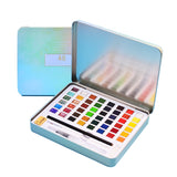XSYOO 12/36/48 COLORS Solid Pearlescent Water Color Pigment Paints Set Glitter Watercolor Metallic Pigment Art Supplies