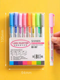 KBX 4/8/12Colors Double Line Outline Art Marker Set Glitter Liner Letter Draw Journal Diary Album Office School Art Supplies