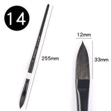 High Quality Oval Squirrel Hair Artist Watercolor Paint Brush Cat's Tongue Art Brush for Gouache Wash/Mop Painting Art Supplies