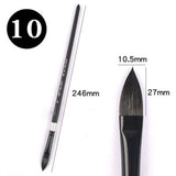 High Quality Oval Squirrel Hair Artist Watercolor Paint Brush Cat's Tongue Art Brush for Gouache Wash/Mop Painting Art Supplies