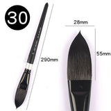High Quality Oval Squirrel Hair Artist Watercolor Paint Brush Cat's Tongue Art Brush for Gouache Wash/Mop Painting Art Supplies