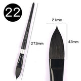 High Quality Oval Squirrel Hair Artist Watercolor Paint Brush Cat's Tongue Art Brush for Gouache Wash/Mop Painting Art Supplies