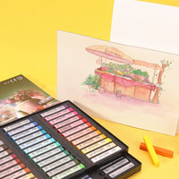 High quality painting color chalk set 24/48 color soft pastel sticks for students painting and coloring art supplies