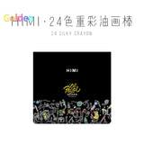 Himi crayon oleoso à prova dchildren água crianças graffiti segurança cor giz pintura a óleo iniciante 12 24 36 cores conjunto