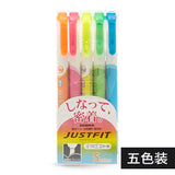 Japan Zebra  WKT7 MildLiner Light Double-headed Highlighter Marker Hook Line Pastel Soft Fluorescent Pen Round Toe/Oblique