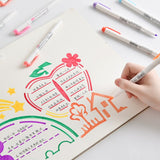 Japan Zebra  WKT7 MildLiner Light Double-headed Highlighter Marker Hook Line Pastel Soft Fluorescent Pen Round Toe/Oblique