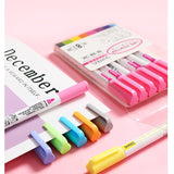 KBX 4/8/12Colors Double Line Outline Art Marker Set Glitter Liner Letter Draw Journal Diary Album Office School Art Supplies