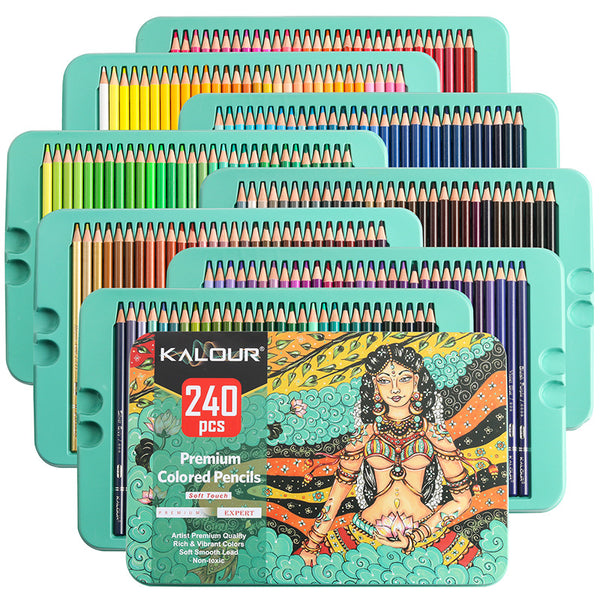 KALOUR 520 Pcs Suits Professional Colored Pencils Artists Soft Cores B –  AOOKMIYA