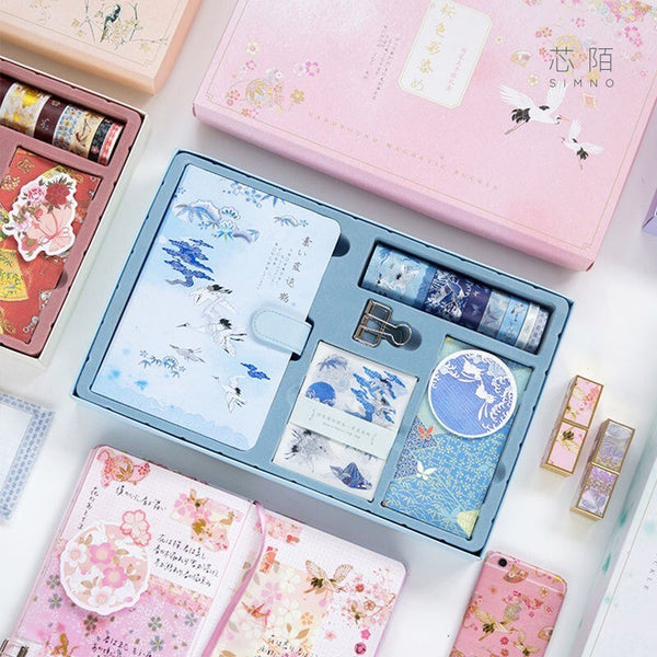 Kawaii Notebook Set Gift Box Girl Cute Bullet Handbook Journals