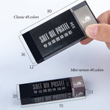 AOOKMIYA Kuelox 48 cores mini profissional pintura a óleo sólido portátil requintadamente artístico pigmento da pintura a óleo para fontes da arte do estudante