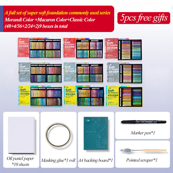 Oil Pastel, 12-Color Smear Oil Pastel Crayons, Boxed Graffiti Colorful  Sticks, Layered Soft Paint Pen (36 color)