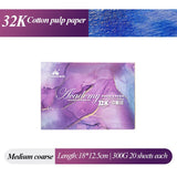 AOOKMIYA Kuelox college-nível aquarela livro 8k/16k/32k 300g/20 folhas profissional água cor arte desenho papel artista estudante suprimentos