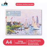 AOOKMIYA Kuelox-livro especial de óleo patel 20 folhas de papel 240g/m2, base de papel giz para arte e livro de grafite