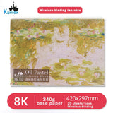 AOOKMIYA Kuelox-livro especial de óleo patel 20 folhas de papel 240g/m2, base de papel giz para arte e livro de grafite