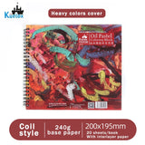 AOOKMIYA Kuelox-livro especial de óleo patel 20 folhas de papel 240g/m2, base de papel giz para arte e livro de grafite