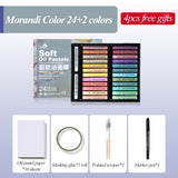 AOOKMIYA Kuelox morandi óleo de cor pesada pastel profissional pintura a óleo super macio pastel pastel papelaria para presente arte escola suprimentos