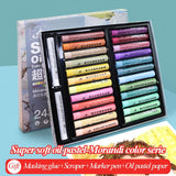 AOOKMIYA Kuelox morandi óleo de cor pesada pastel profissional pintura a óleo super macio pastel pastel papelaria para presente arte escola suprimentos